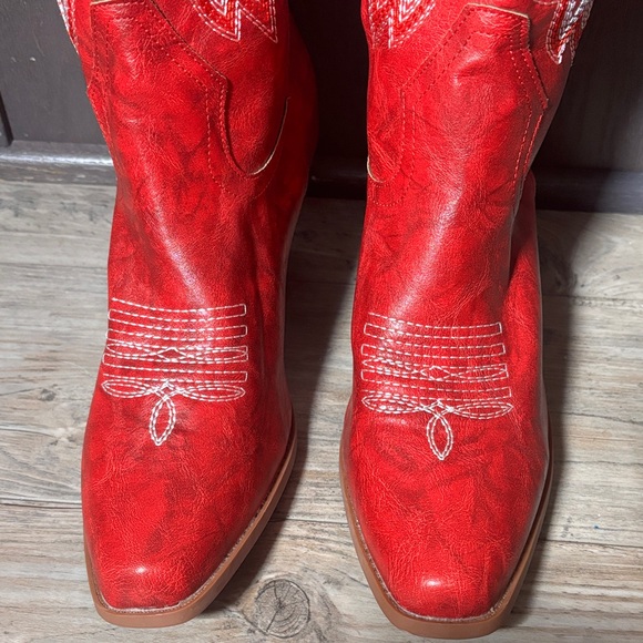 Woman’s Red Western Cowboy Boots Size 42 (10) - Picture 6 of 7